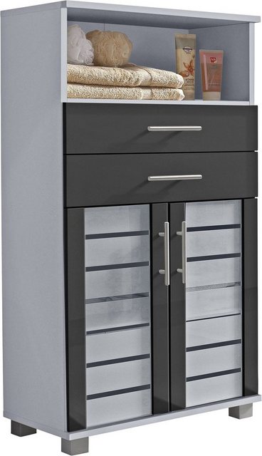 Schildmeyer Midischrank "Nikosia", Breite 60 cm, mit Glastüren, 2 Schublade günstig online kaufen