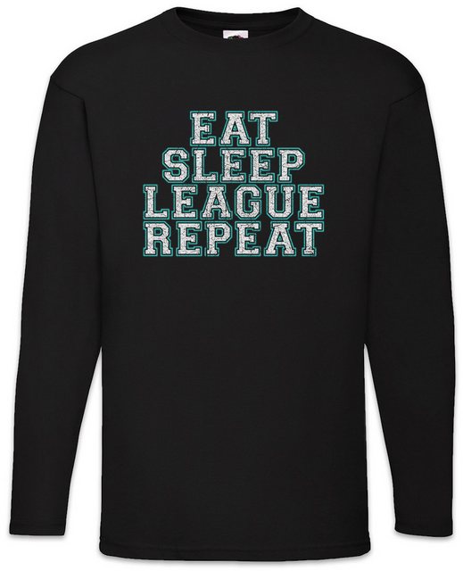 Urban Backwoods Langarmshirt Eat Sleep League Repeat Langarm T-Shirt Gamer günstig online kaufen