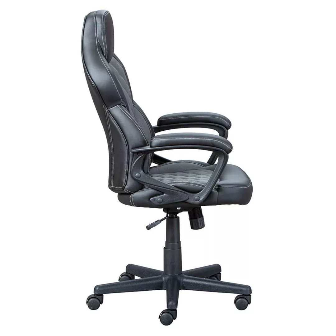 Chef Sessel ergonomisch in Schwarz und Grau modernem Design günstig online kaufen