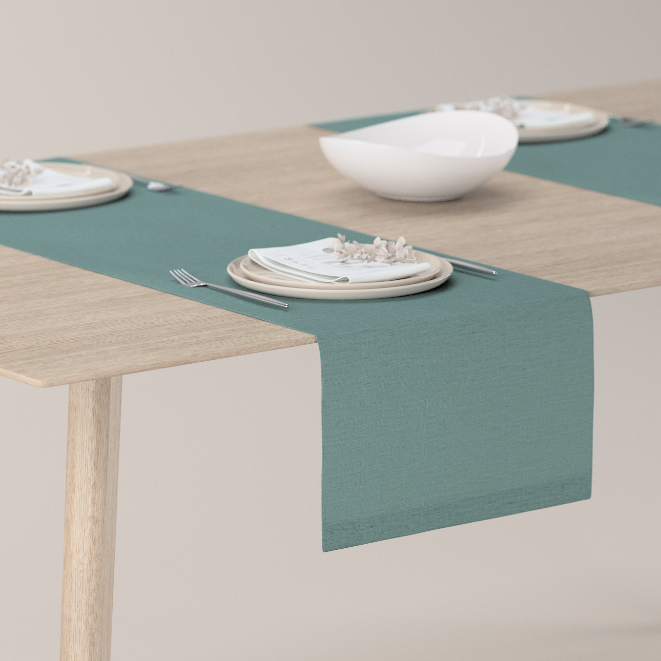 Tischläufer, grau-blau, 40 x 130 cm, Leinen (159-11) günstig online kaufen