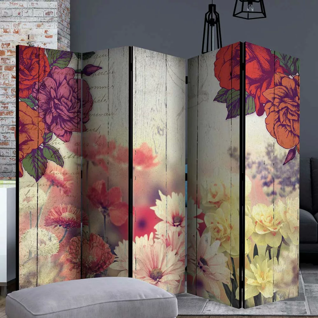 Umkleide Sichtschutz in Bunt XL Blumen Motiv günstig online kaufen