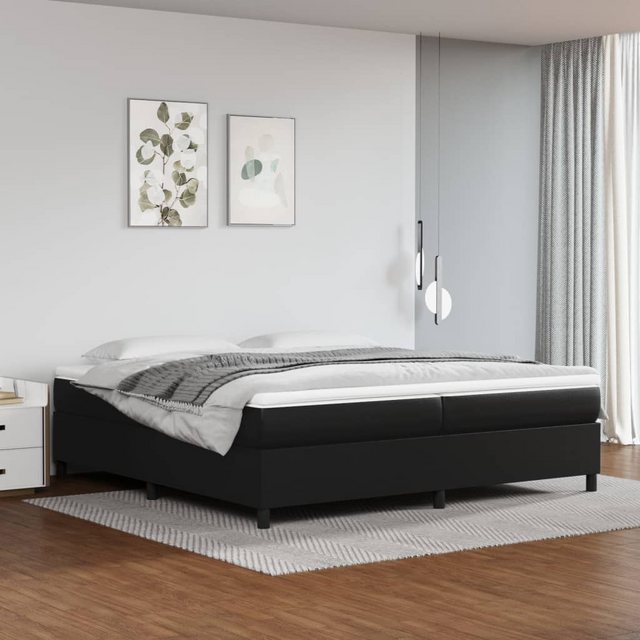 Vidaxl Boxspringbett Mit Matratze Schwarz 200x200 Cm Kunstleder günstig online kaufen