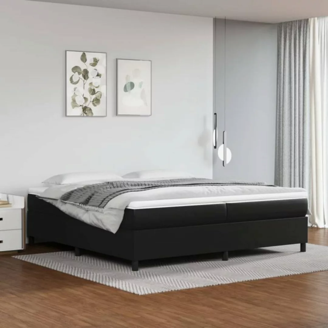 Vidaxl Boxspringbett Schwarz 200x200 Cm Kunstleder günstig online kaufen