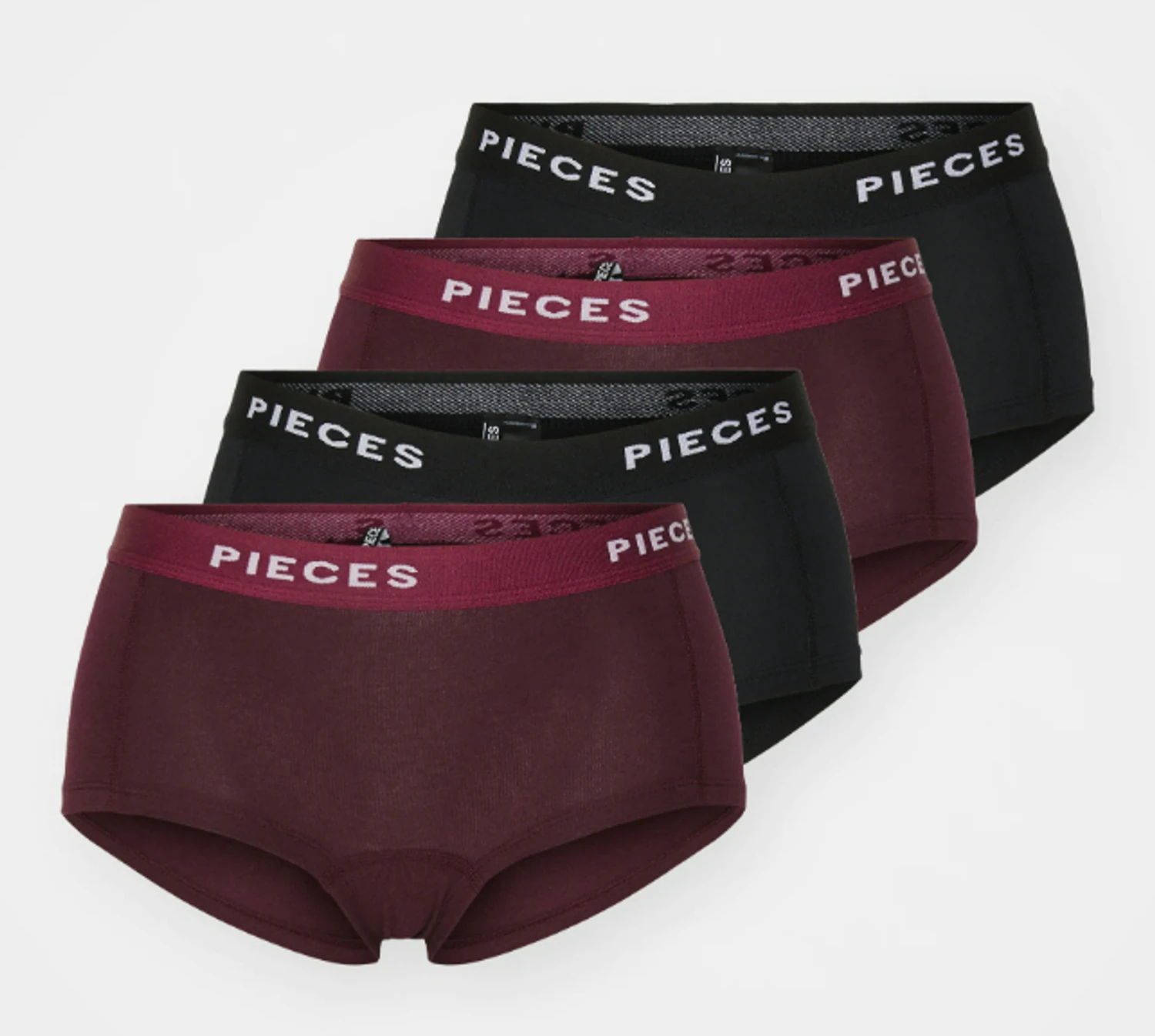 pieces Hipster "PCLOGO LADY 4 PACK SOLID NOOS BC", (Packung, 4 St., 4er-Pac günstig online kaufen