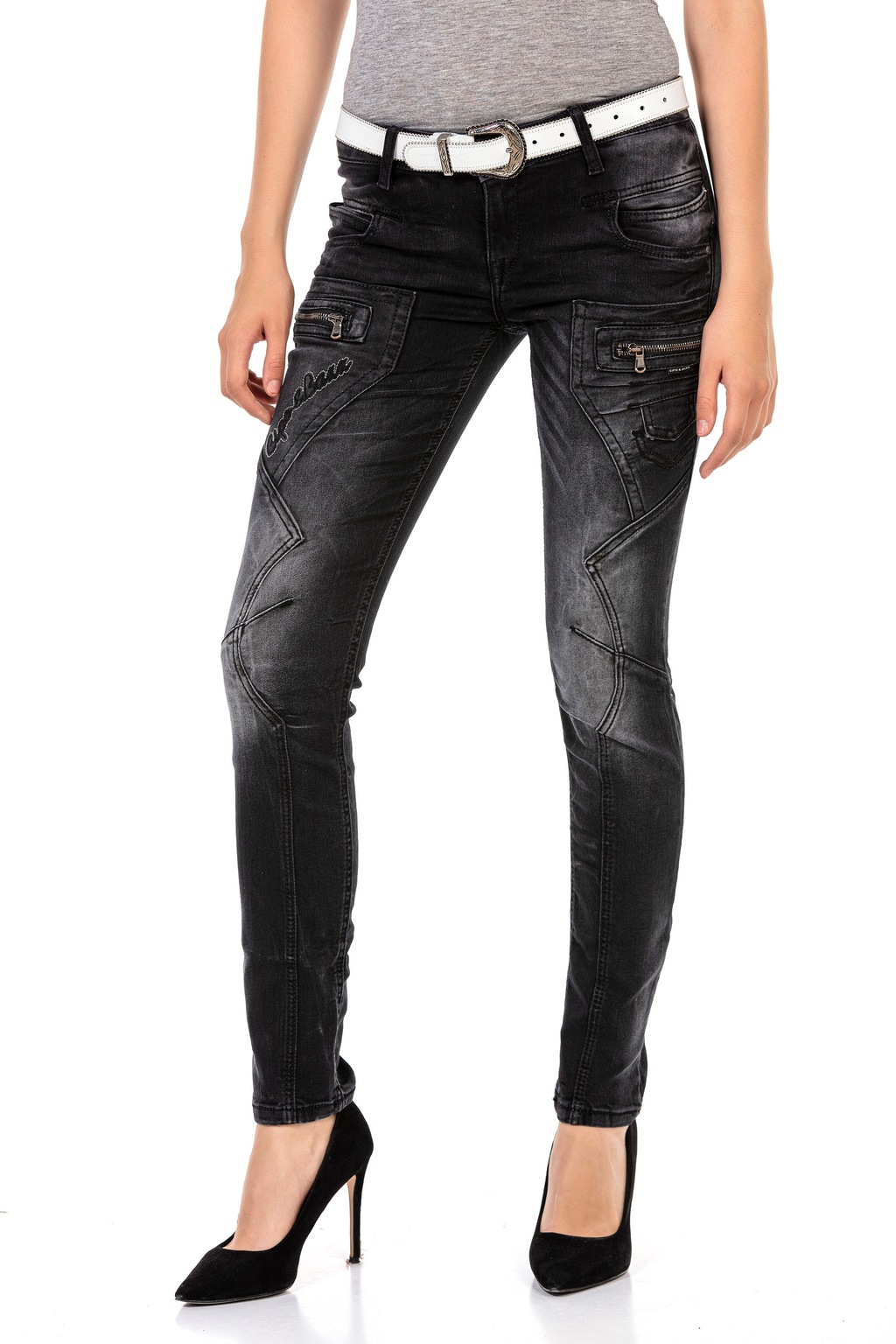 Cipo & Baxx Slim-fit-Jeans "WD437", mit trendigen Ziernähten günstig online kaufen