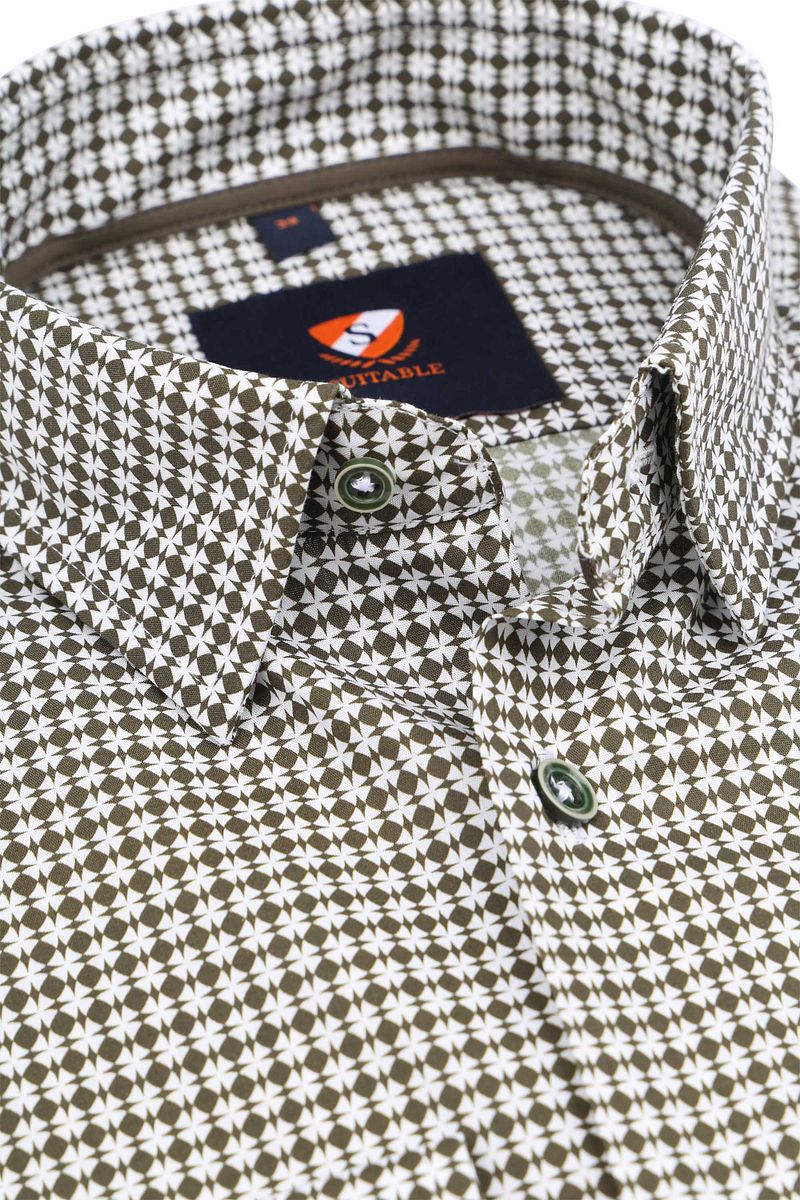 Suitable Hemd Druck Grün - Größe 39 günstig online kaufen