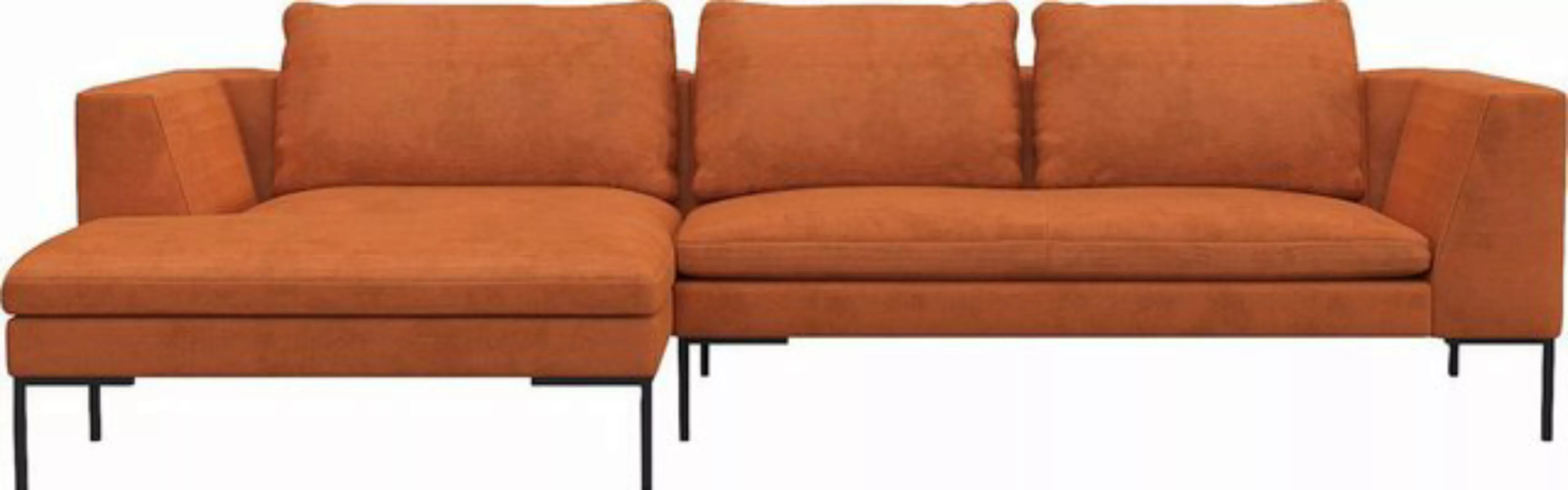 FLEXLUX Ecksofa Loano, modernes Sofa, frei im Raum stellbar, lose Kissen, K günstig online kaufen