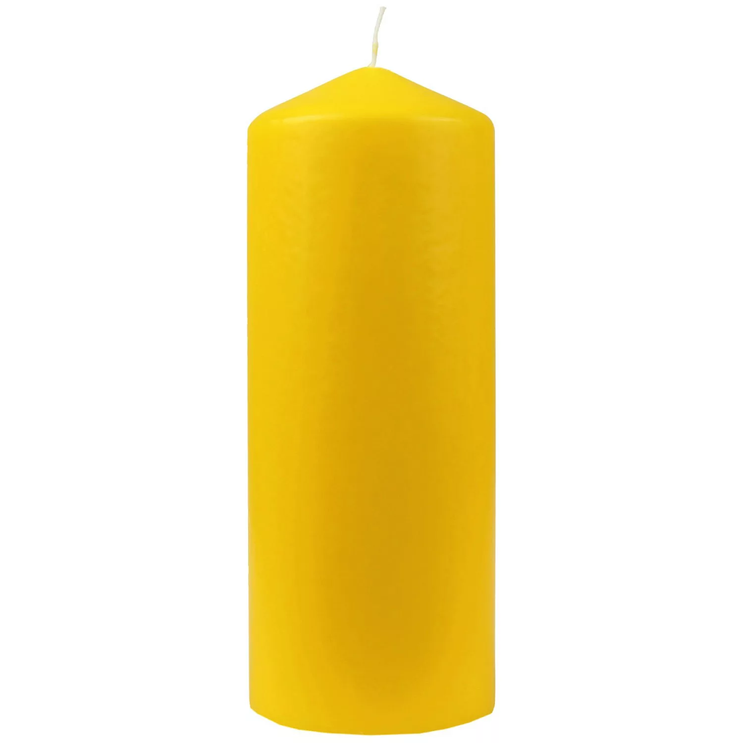 HS Candle Stumpenkerzen Ø8cm Gelb günstig online kaufen