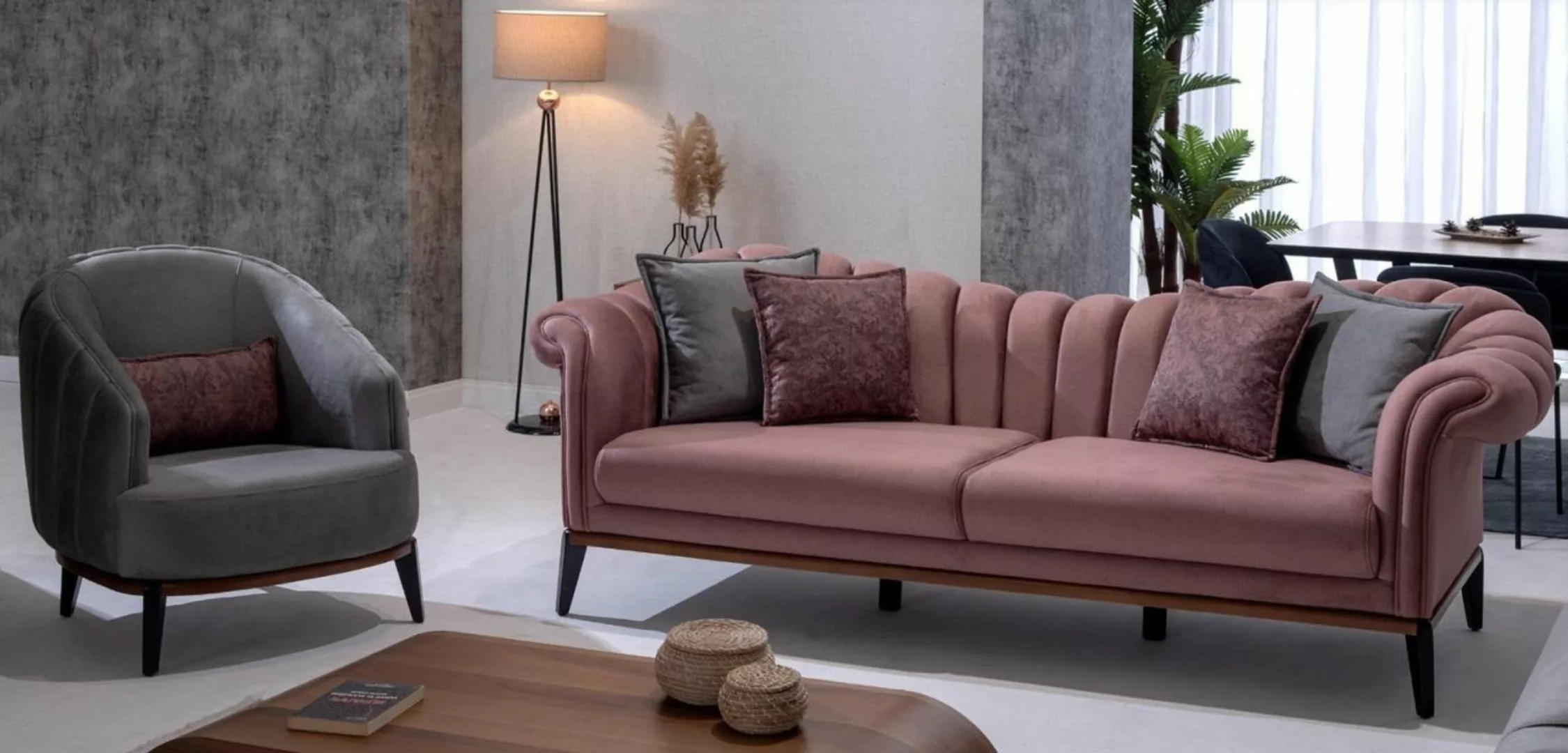 JVmoebel Sofa Designer Couchen Sofas Garnitur Sofa 3 Sitzer + 1 Sitzer Sofa günstig online kaufen