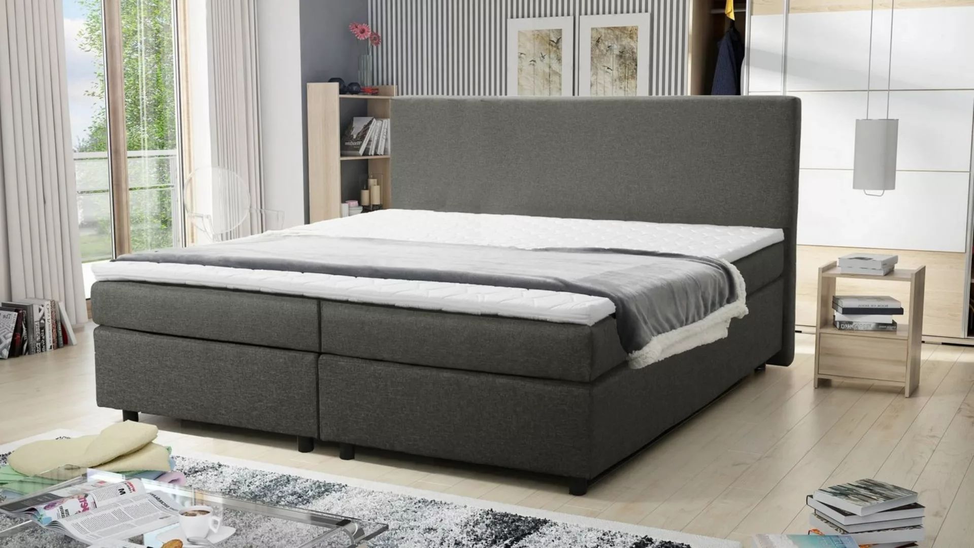 Küchen-Preisbombe Boxspringbett 180x200 Hotelbett Bonellfederkern Bett mit günstig online kaufen