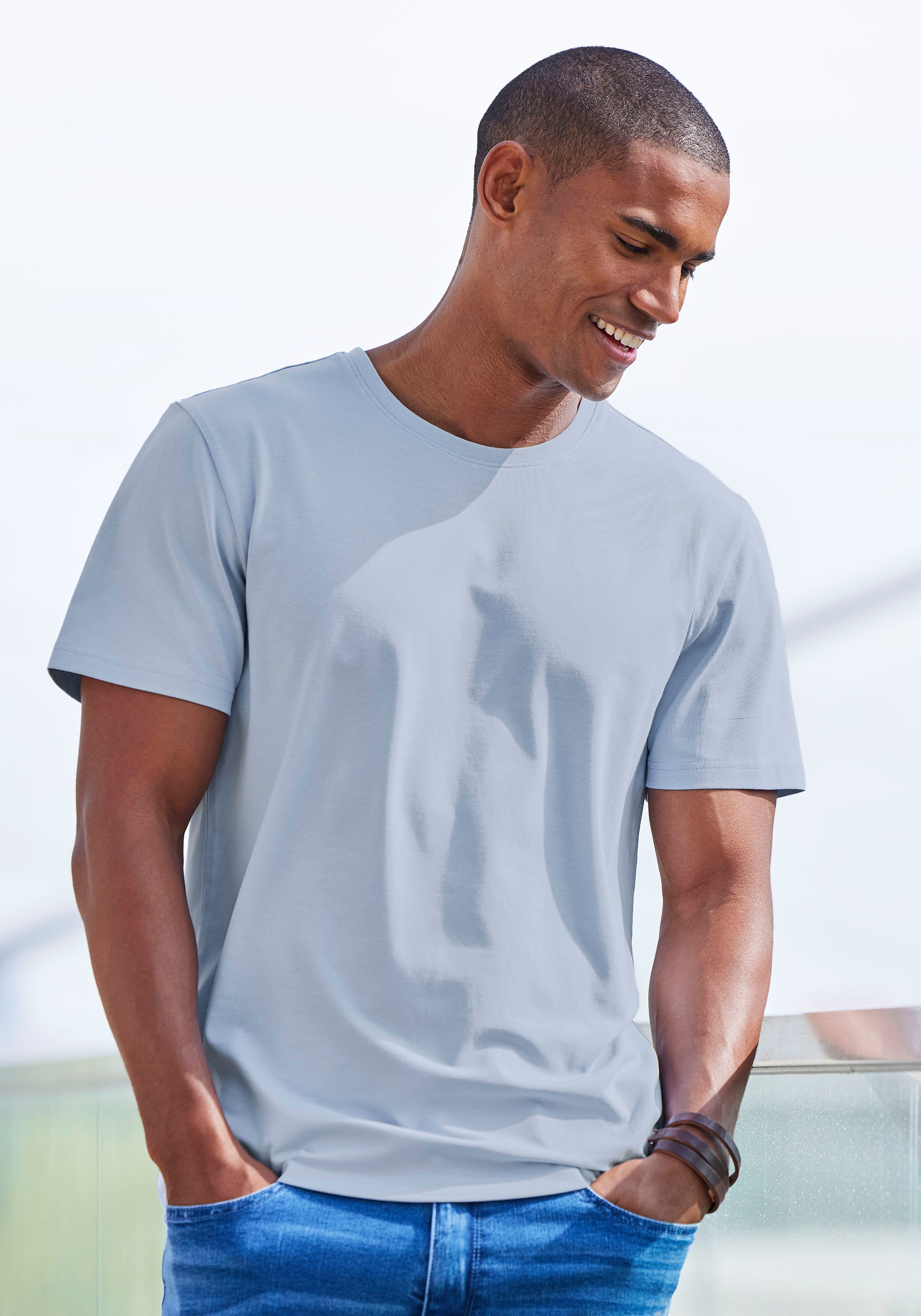 AUTHENTIC LE JOGGER T-Shirt, (Packung, 2), Freizeitshirt aus 100% Baumwolle günstig online kaufen