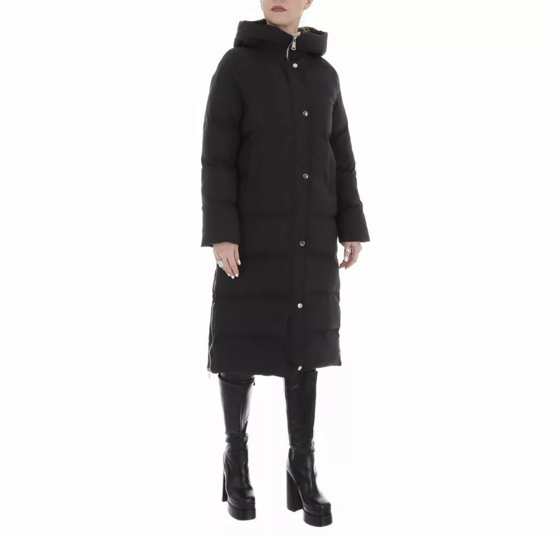 Ital-Design Steppjacke Damen Freizeit Kapuze Gefüttert Winterjacke in Schwa günstig online kaufen