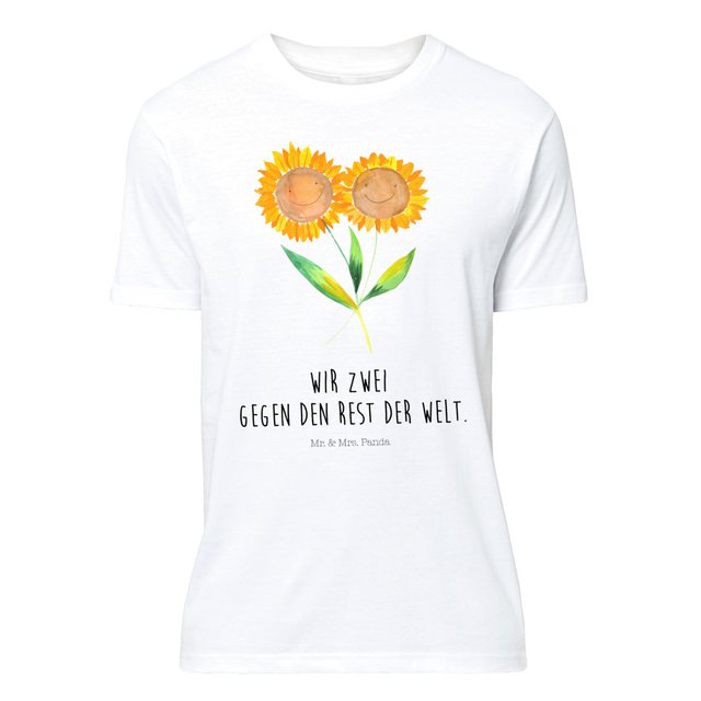 Mr. & Mrs. Panda T-Shirt Sonnenblume - Weiß - Geschenk, Blumen, Vertrauen, günstig online kaufen