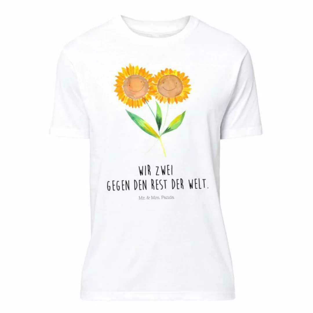 Mr. & Mrs. Panda T-Shirt Sonnenblume - Weiß - Geschenk, Best friends, Somme günstig online kaufen