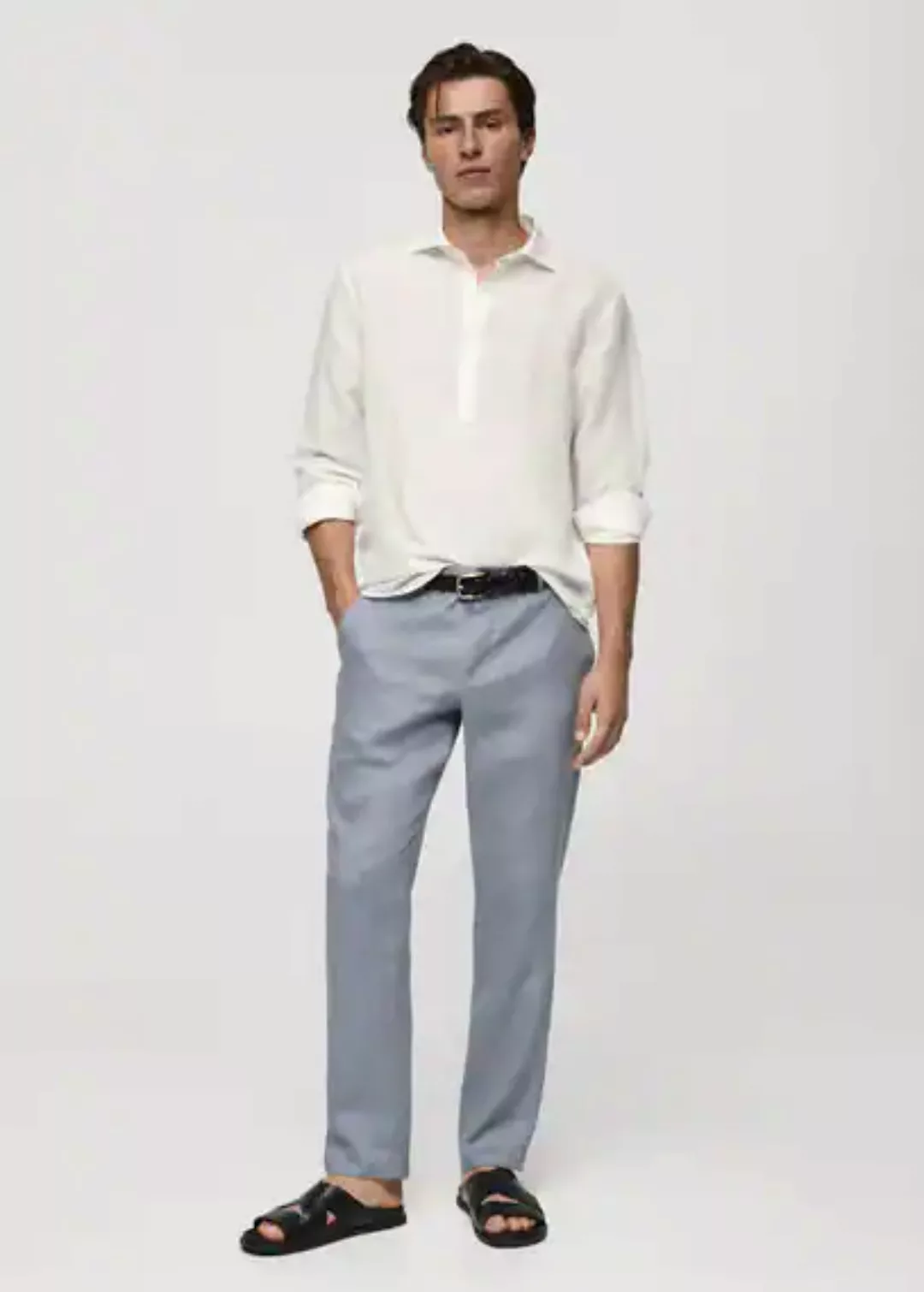 Relaxed-Fit-Hemd aus Leinen mit Tencel günstig online kaufen