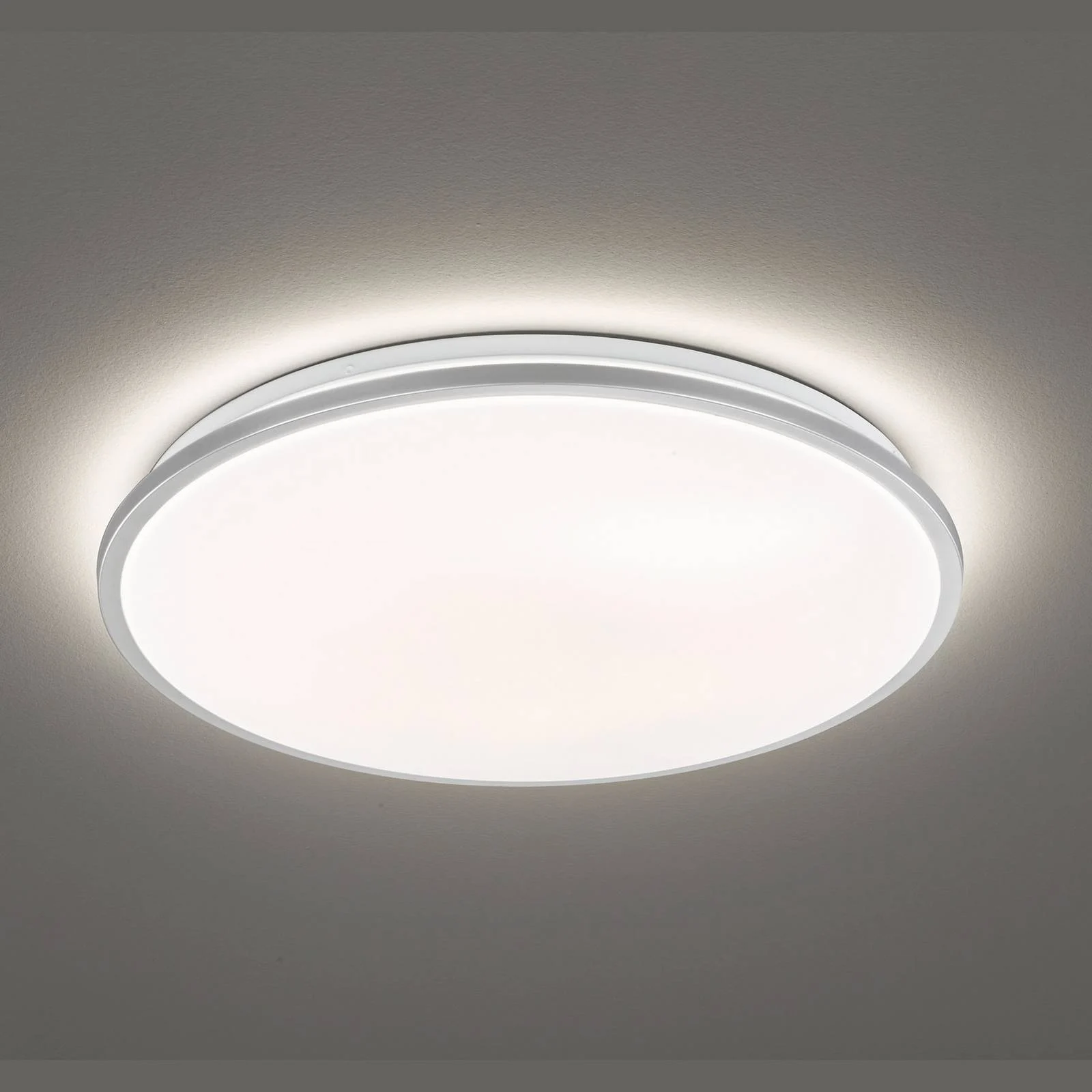 Fischer & Honsel LED-Deckenleuchte Jaso 1x 22 W Weiß-Silber 2700 lm günstig online kaufen