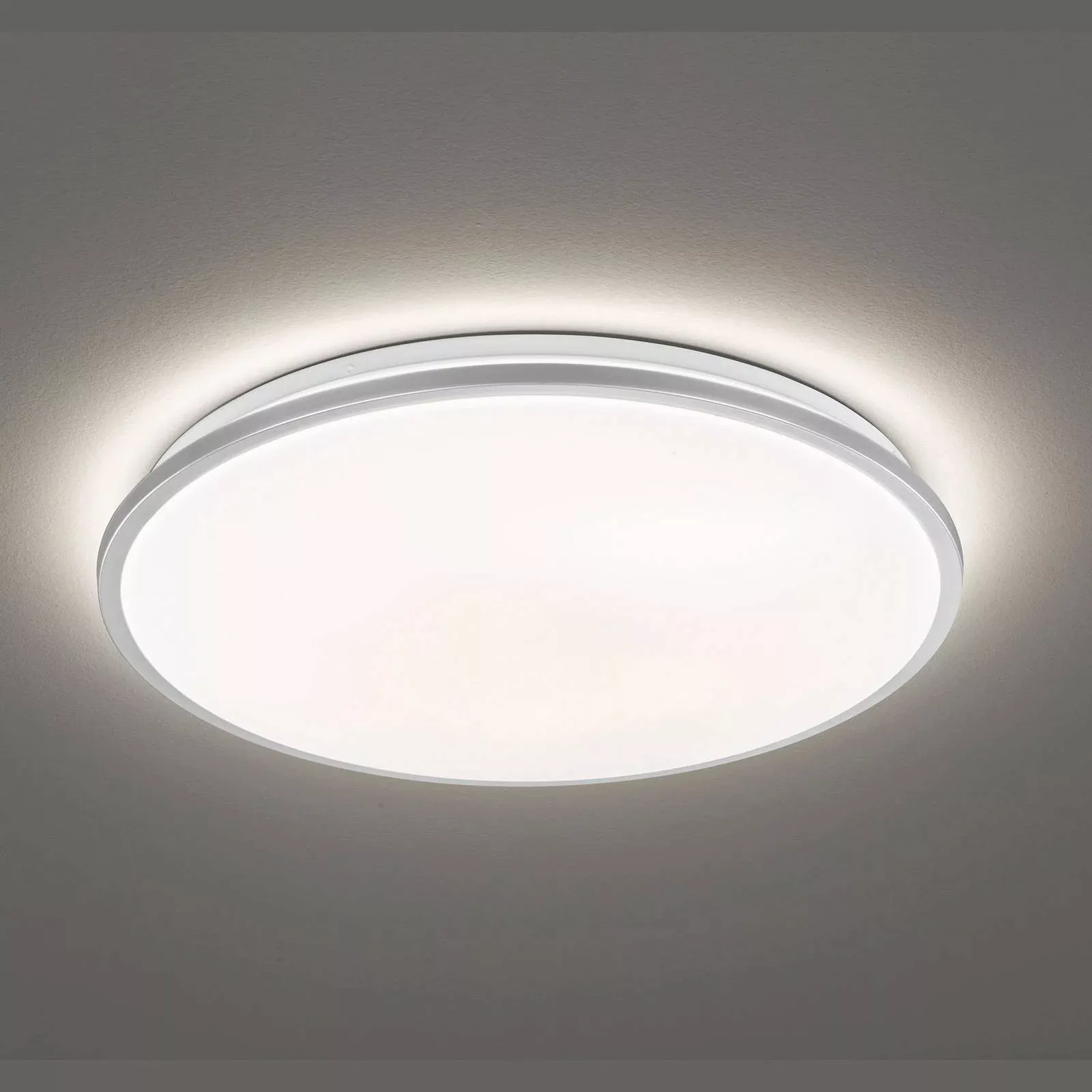 LED-Deckenleuchte Jaso, dimmbar, Ø 40 cm, silber günstig online kaufen