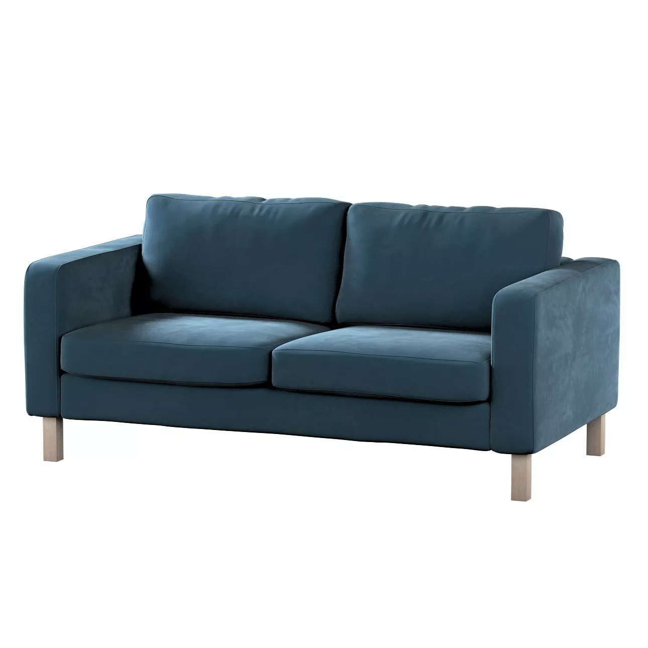 Bezug für Karlstad 2-Sitzer Sofa nicht ausklappbar, blau, Sofahusse, Karlst günstig online kaufen