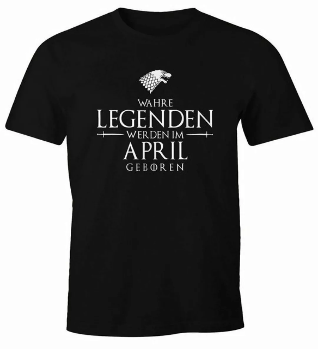 MoonWorks Print-Shirt Herren T-Shirt Wahre Legenden werden im [object Objec günstig online kaufen