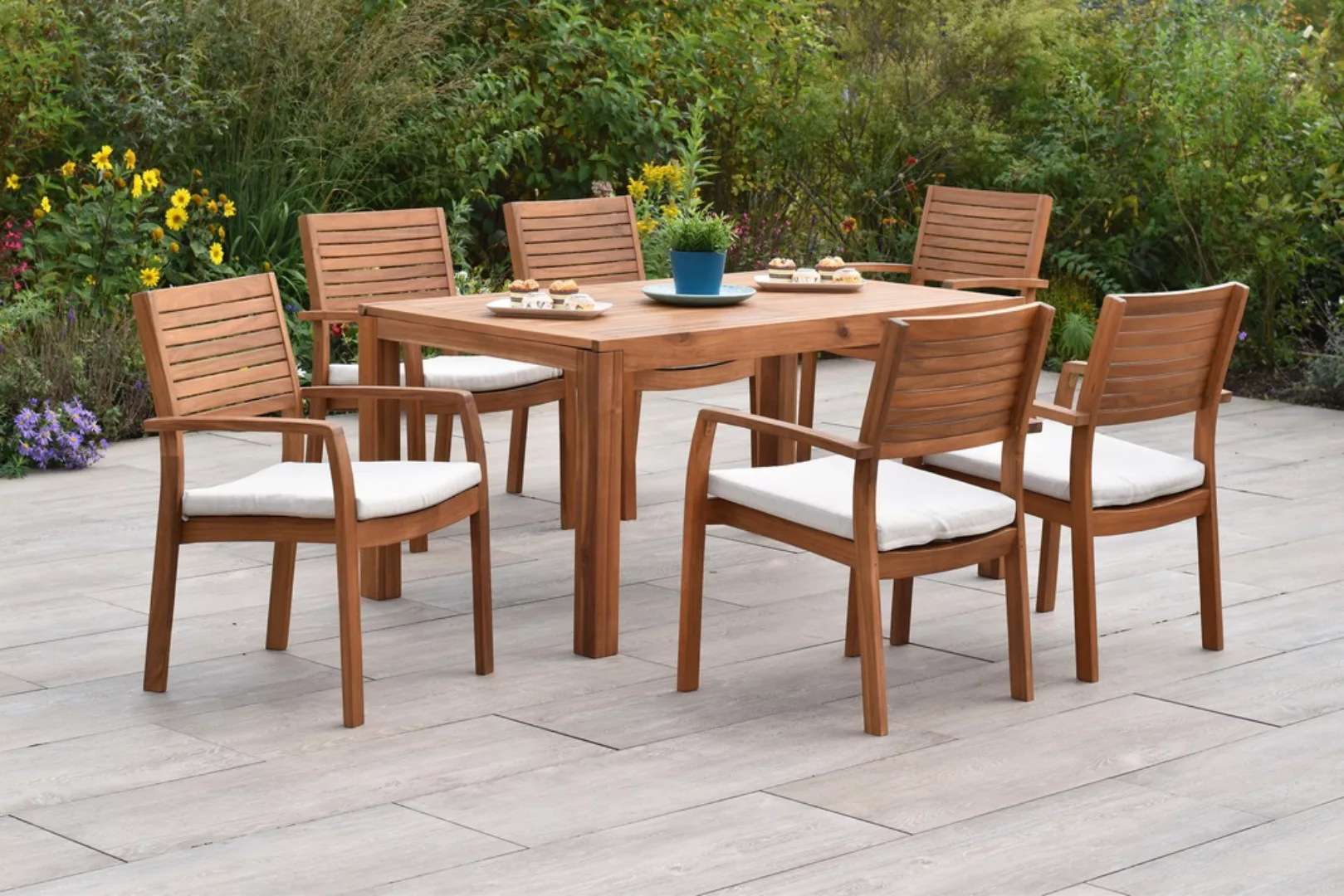 MERXX Garten-Essgruppe ""Batavia"", (Set, 13 tlg.), moderne Landhausoptik i günstig online kaufen