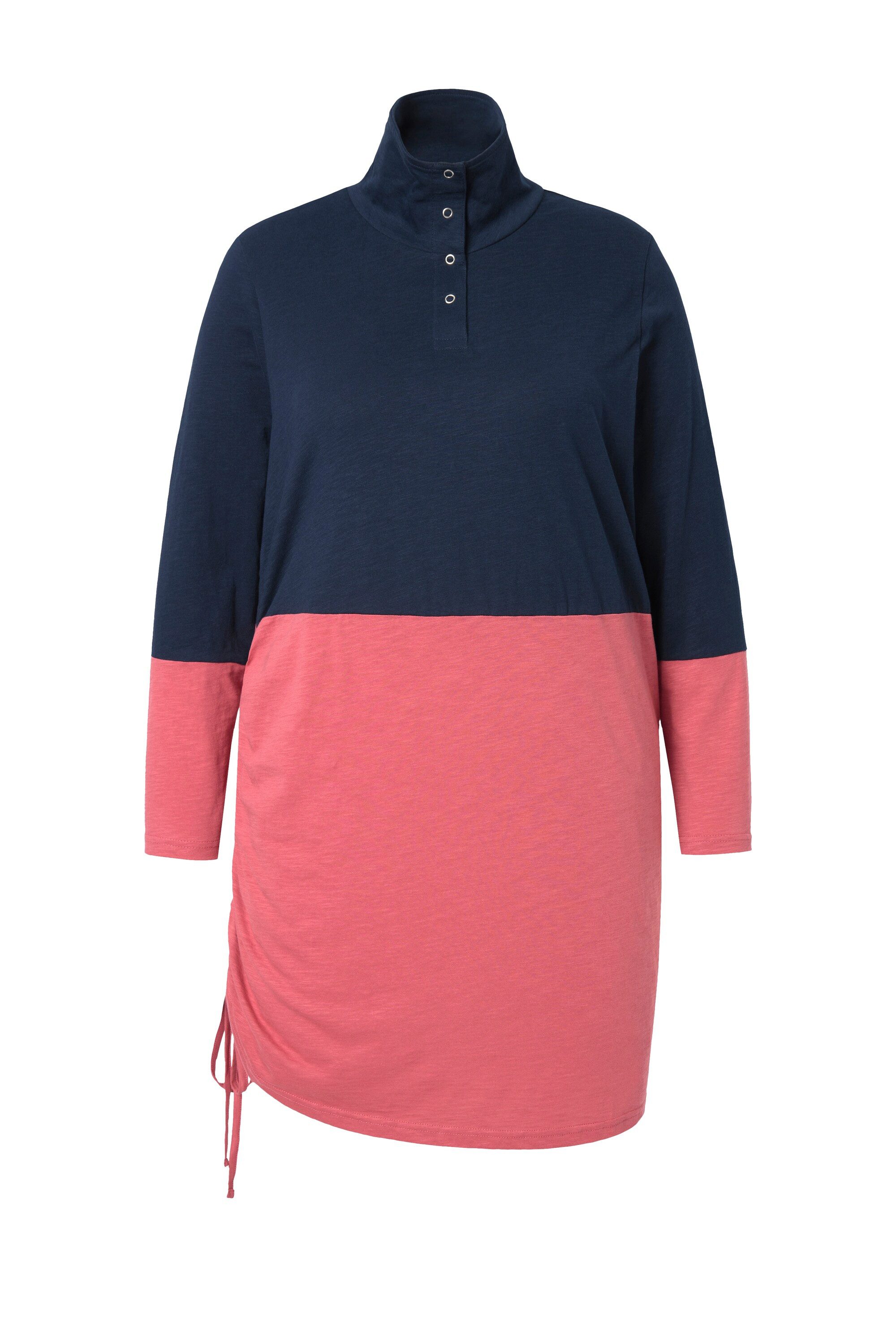 Ulla Popken Longshirt Longshirt Saumband Stehkragen günstig online kaufen