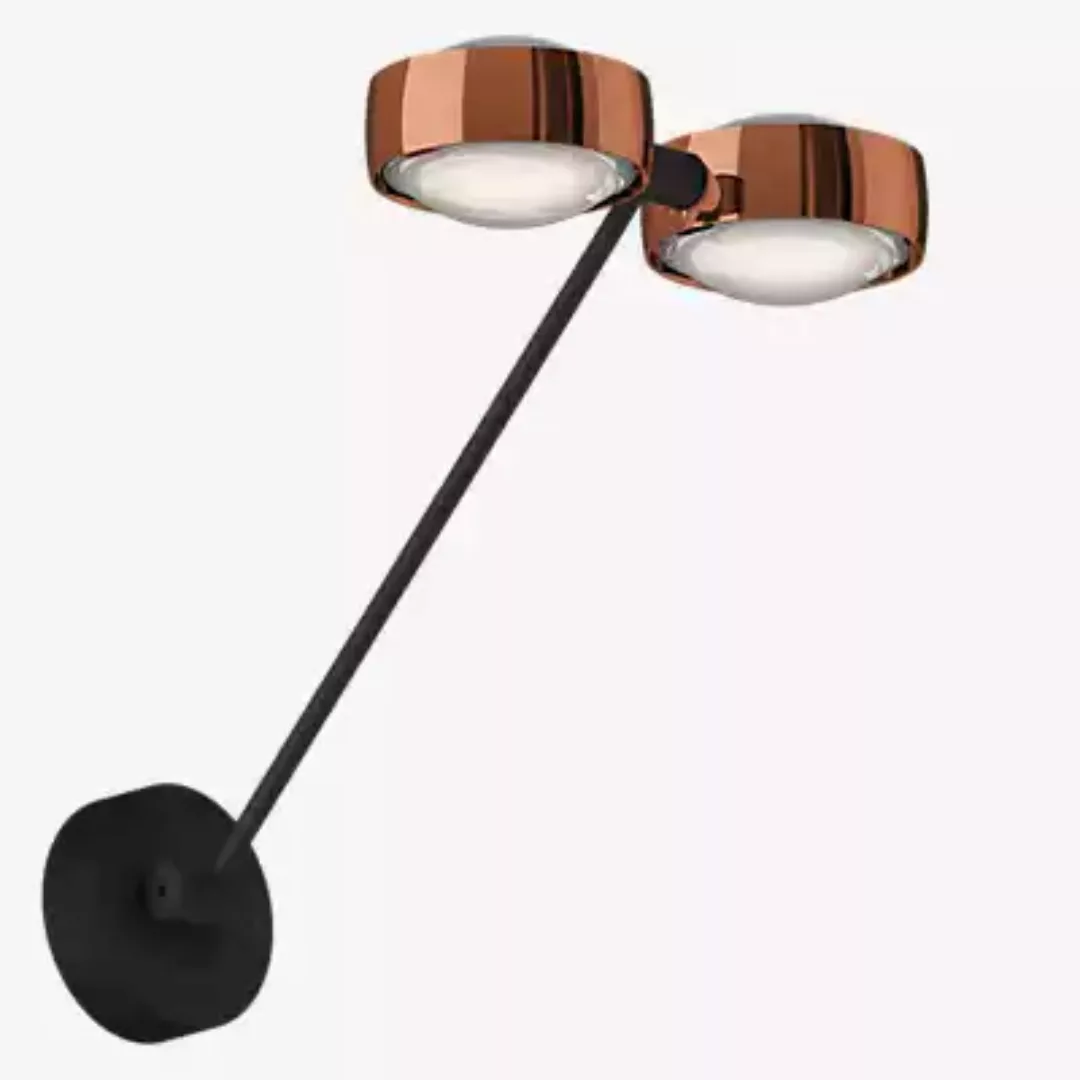 Occhio Sento Parete Doppio 40 Up D Wandleuchte LED, Kopf rosegold/Body schw günstig online kaufen