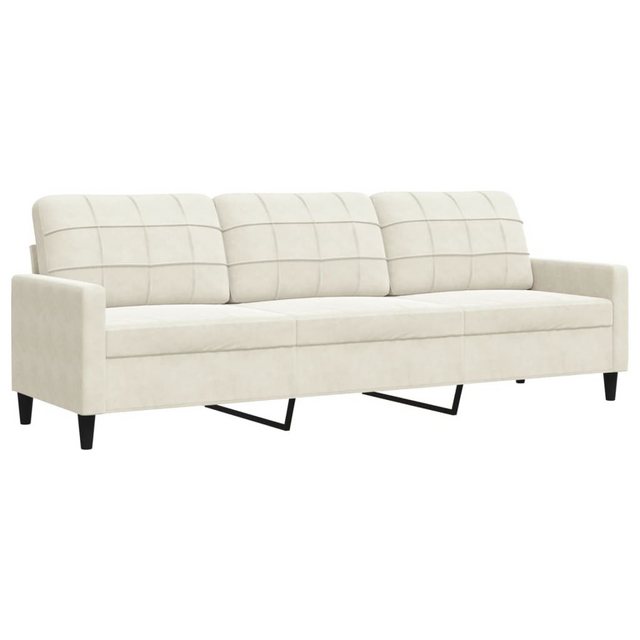 vidaXL Sofa 3-Sitzer-Sofa Creme 210 cm Samt günstig online kaufen