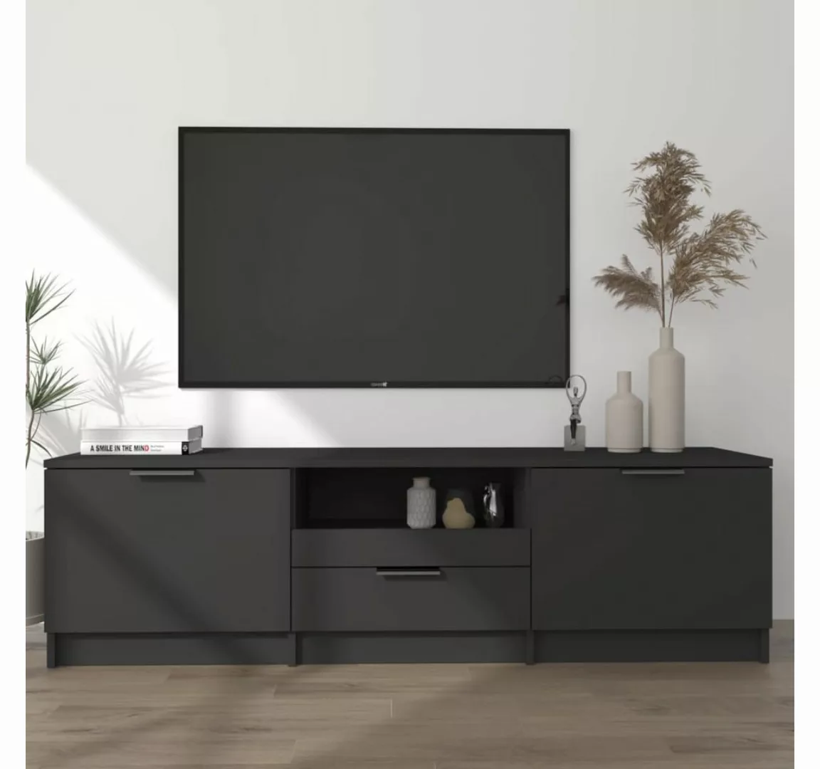 vidaXL TV-Schrank TV-Schrank Schwarz 150x33,5x45 cm Spanplatte Lowboard günstig online kaufen