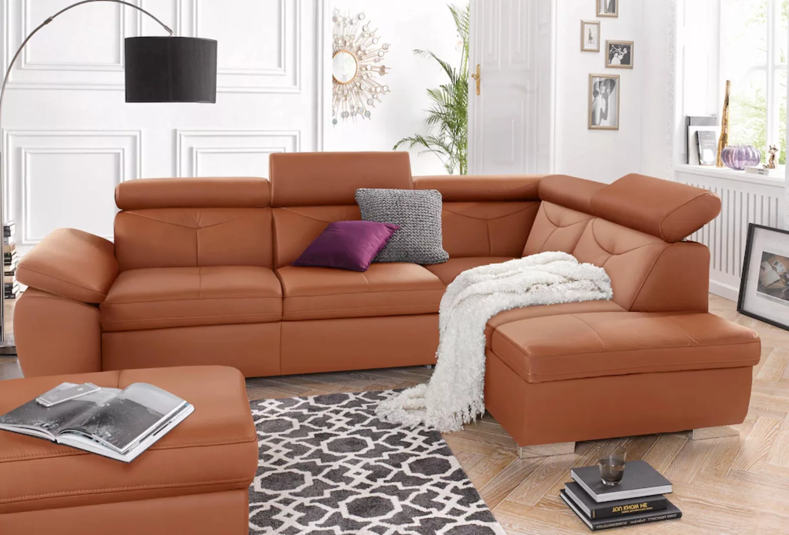 exxpo - sofa fashion Ecksofa "Spring, L-Form", wahlweise mit Bettfunktion u günstig online kaufen