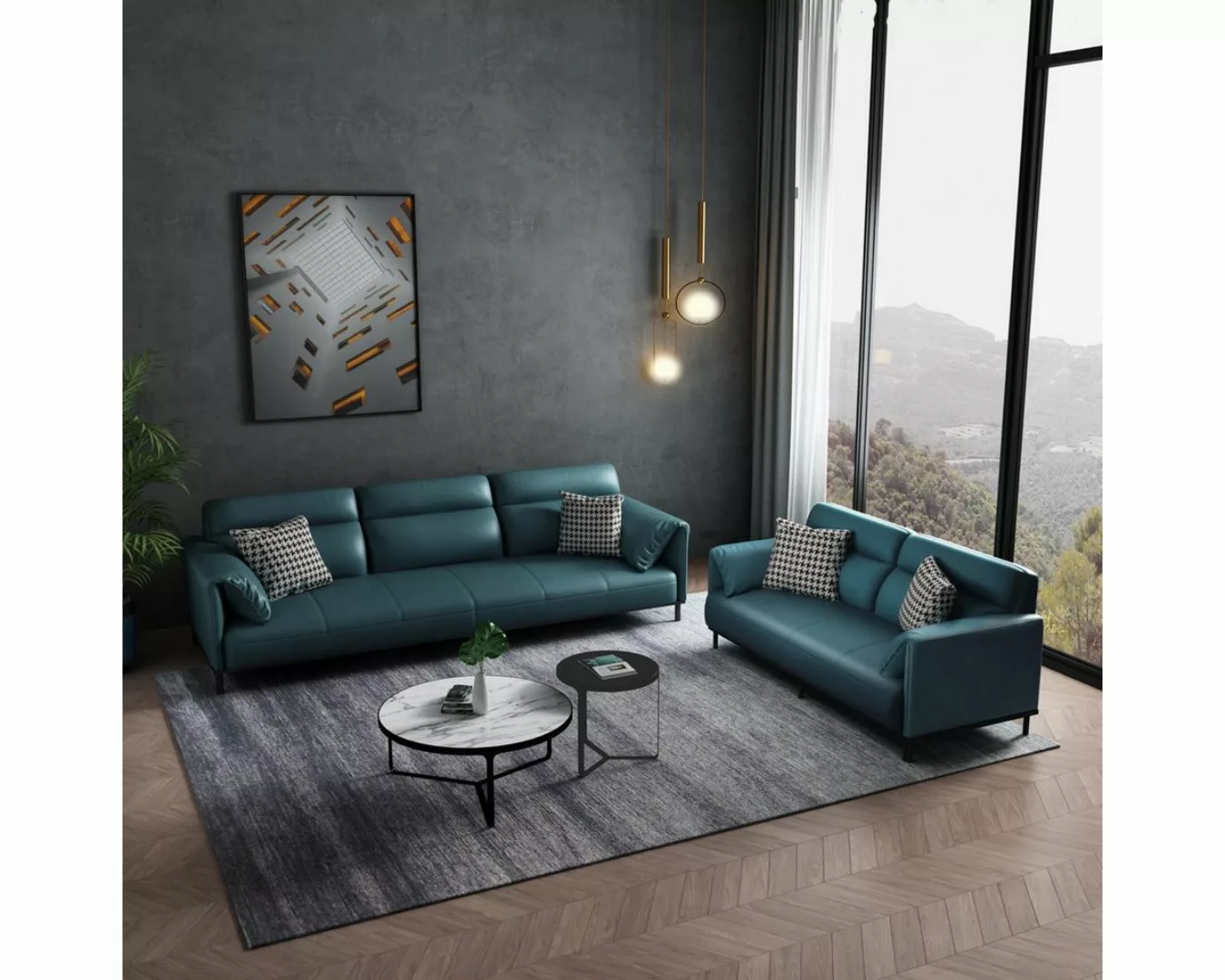 Xlmoebel Sofa Dreisitzer Ledercouch Wohnlandschaft mit modernem Design und, günstig online kaufen