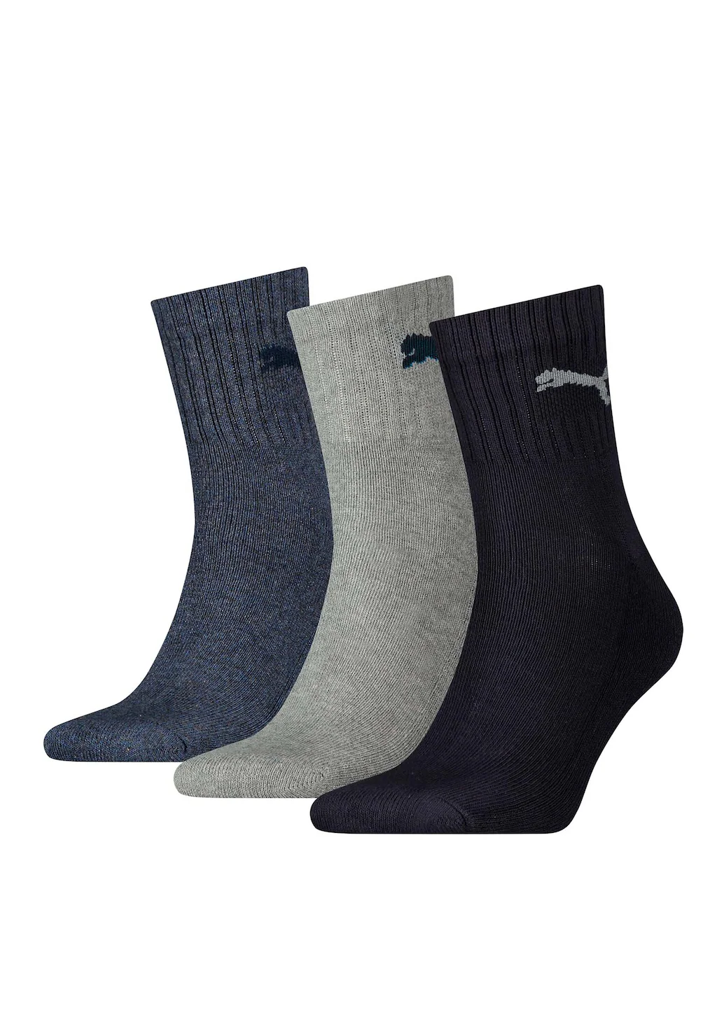 PUMA Sportsocken "short crew", (3 Paar), mit klassischer Rippe günstig online kaufen