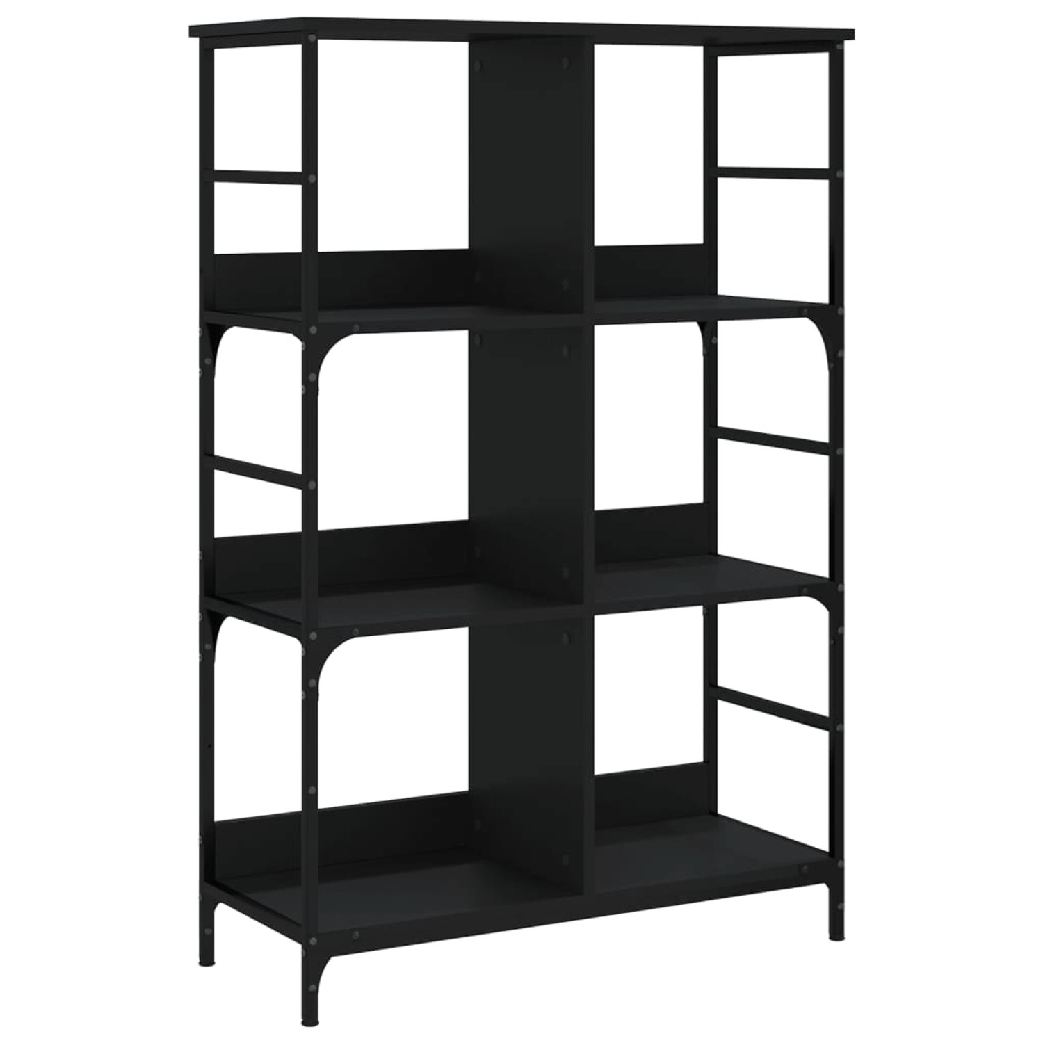 vidaXL Bücherregal Schwarz 78,5x33x117,5 cm Holzwerkstoff günstig online kaufen