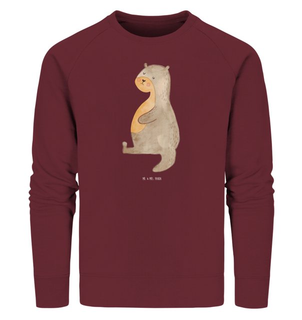 Mr. & Mrs. Panda Longpullover Größe M Otter Bauch - Burgundy - Geschenk, Sp günstig online kaufen