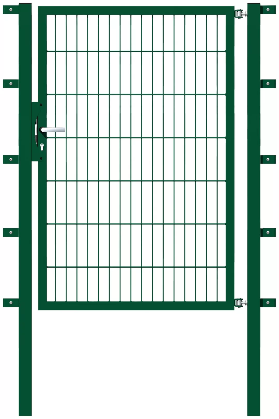 Metallzaun Einzeltor für Doppelstabmatte Grün z. Einbetonieren 140 cm x 100 günstig online kaufen