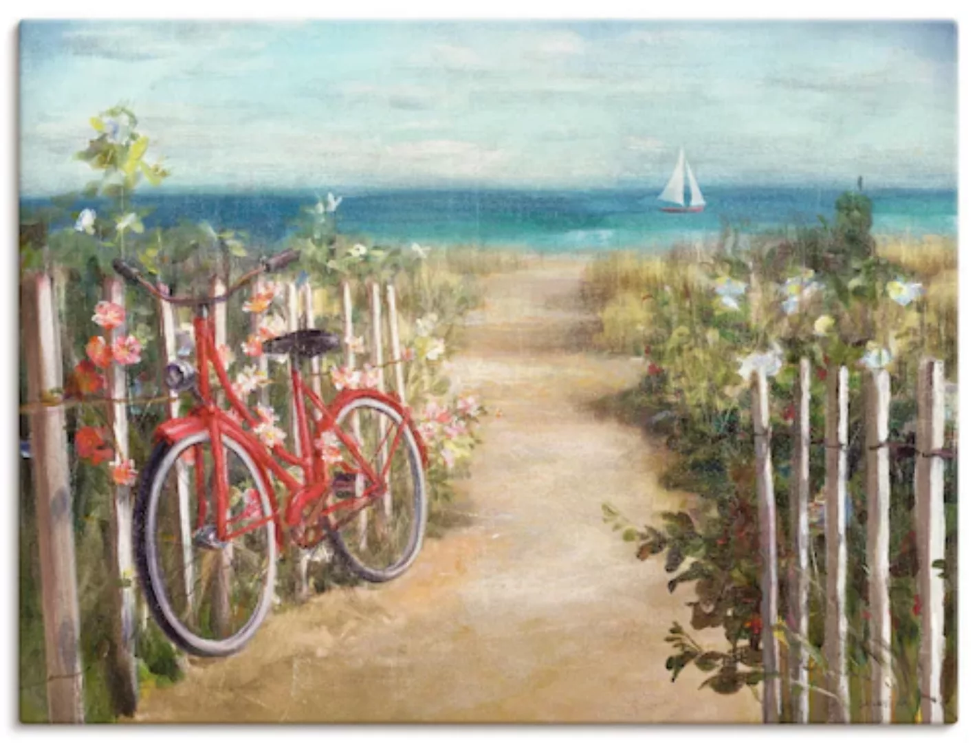 Artland Wandbild »Sommerfahrt«, Fahrräder, (1 St.), als Leinwandbild, Poste günstig online kaufen
