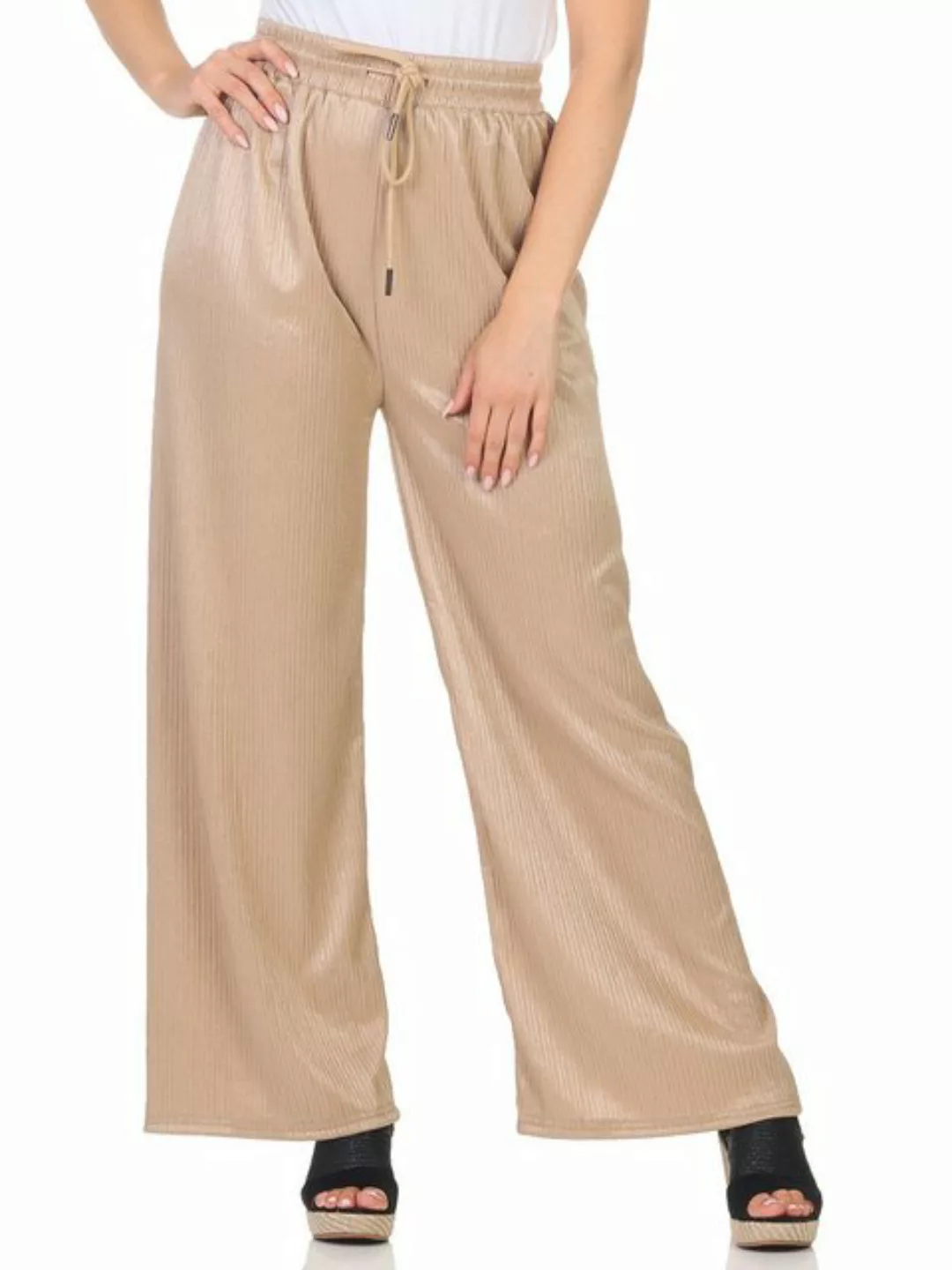 simaranda Marlene-Hose Damen Schlaghose 5020 L-Xl Schlamm mit elastischem B günstig online kaufen