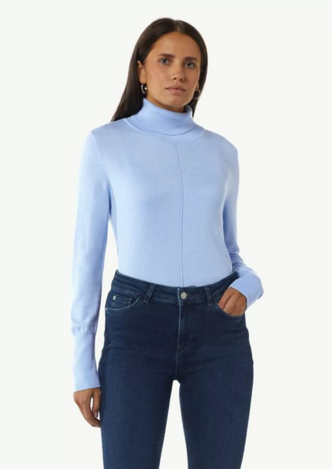 comma casual identity Langarmshirt Pullover mit Turtleneck und Ziernaht Bie günstig online kaufen