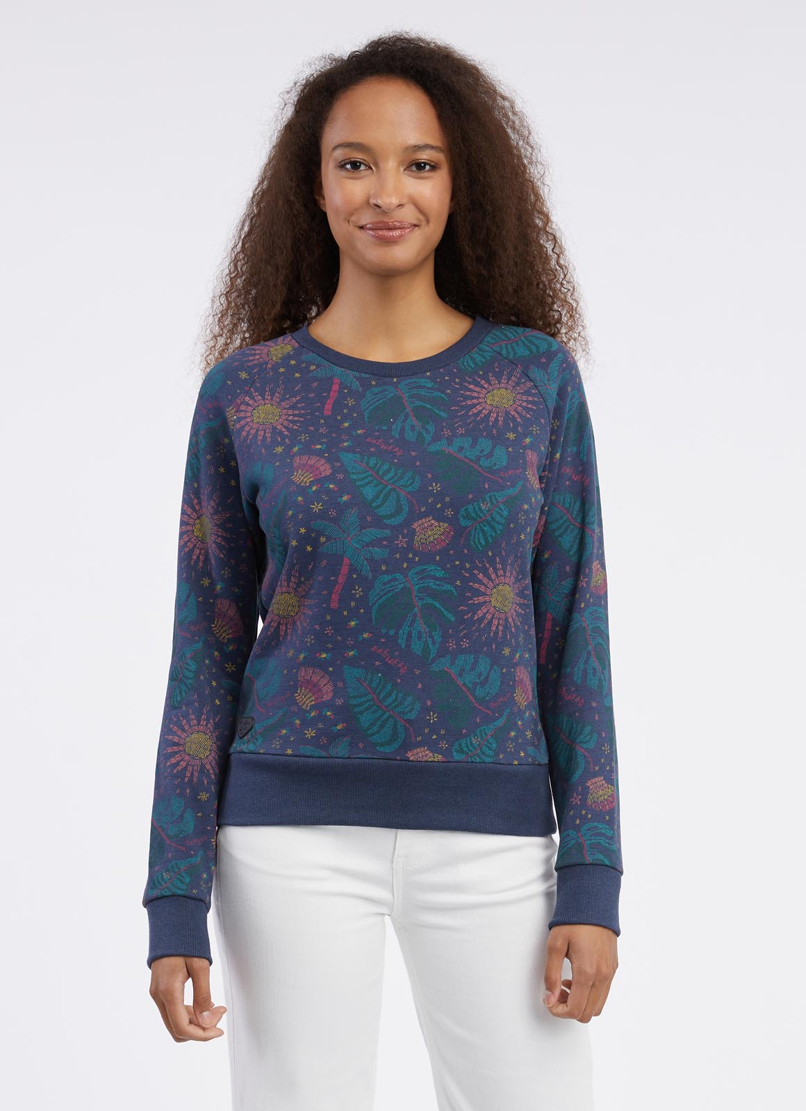 Ragwear Sweatshirt JOHANKA PRINT mit sommerlichem Alloverdruck günstig online kaufen