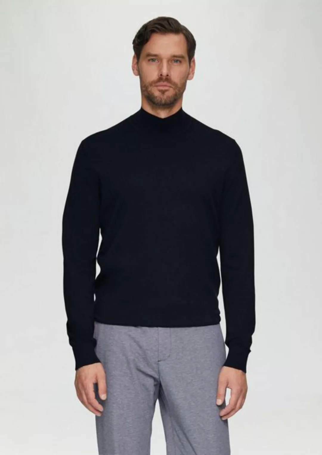 s.Oliver BLACK LABEL Strickpullover Melierter Strickpullover mit Turtleneck günstig online kaufen