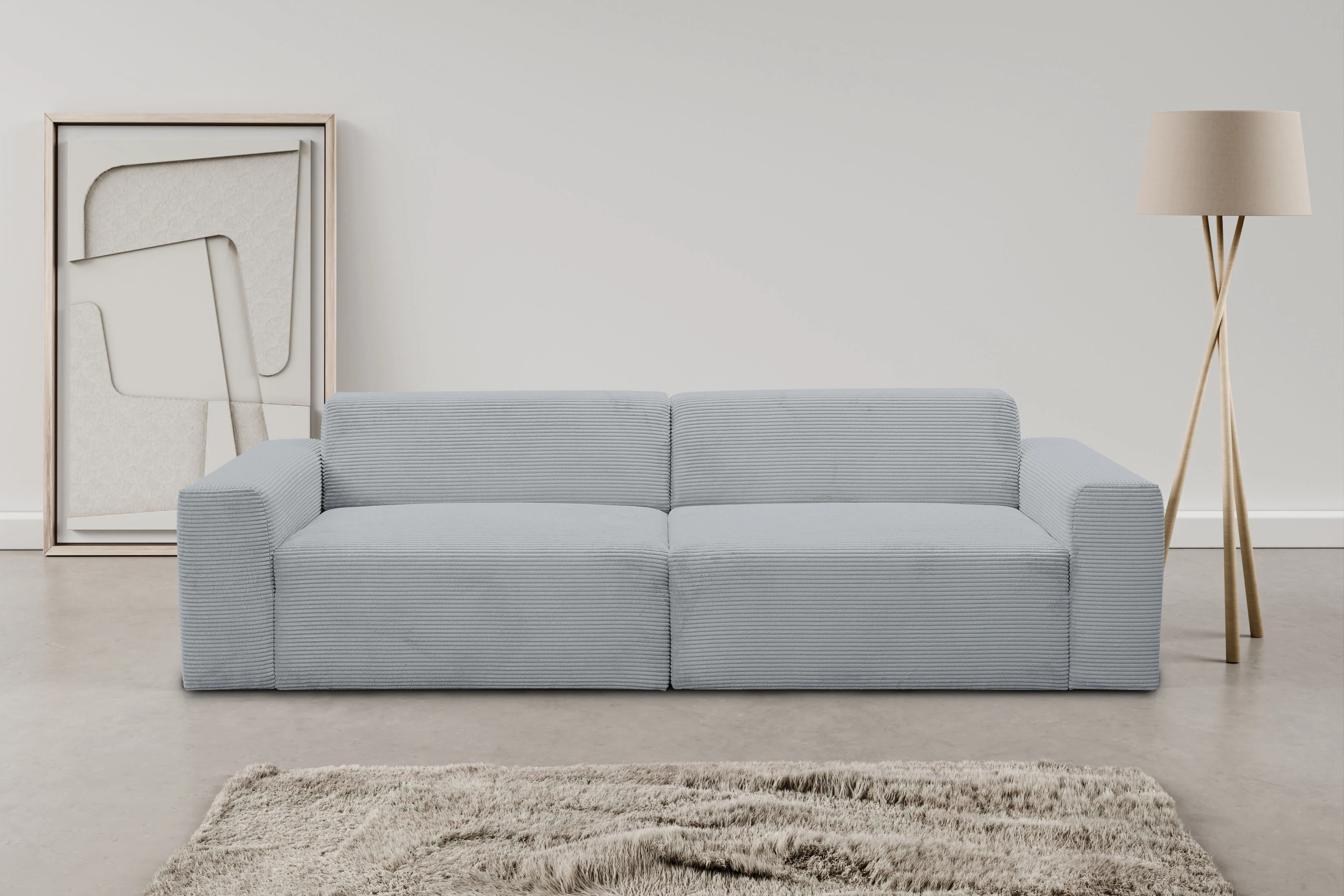 WERK2 Sofa "Zeus 3-Sitzer", Curvy Trend 3-Sitzer mit urbaner Optik günstig online kaufen