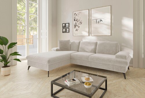 sit&more Ecksofa »Morris Jubi L-Form«, inkl. Armteilfunktion und 1 Zierkiss günstig online kaufen