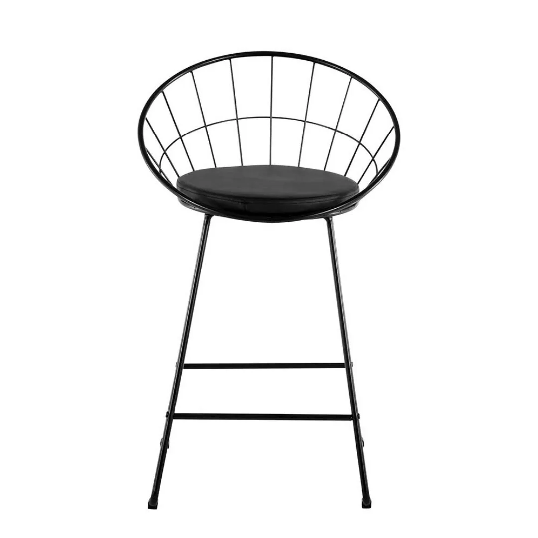 Tresen Sitzhocker Set in Schwarz 63 cm Sitzhöhe (2er Set) günstig online kaufen