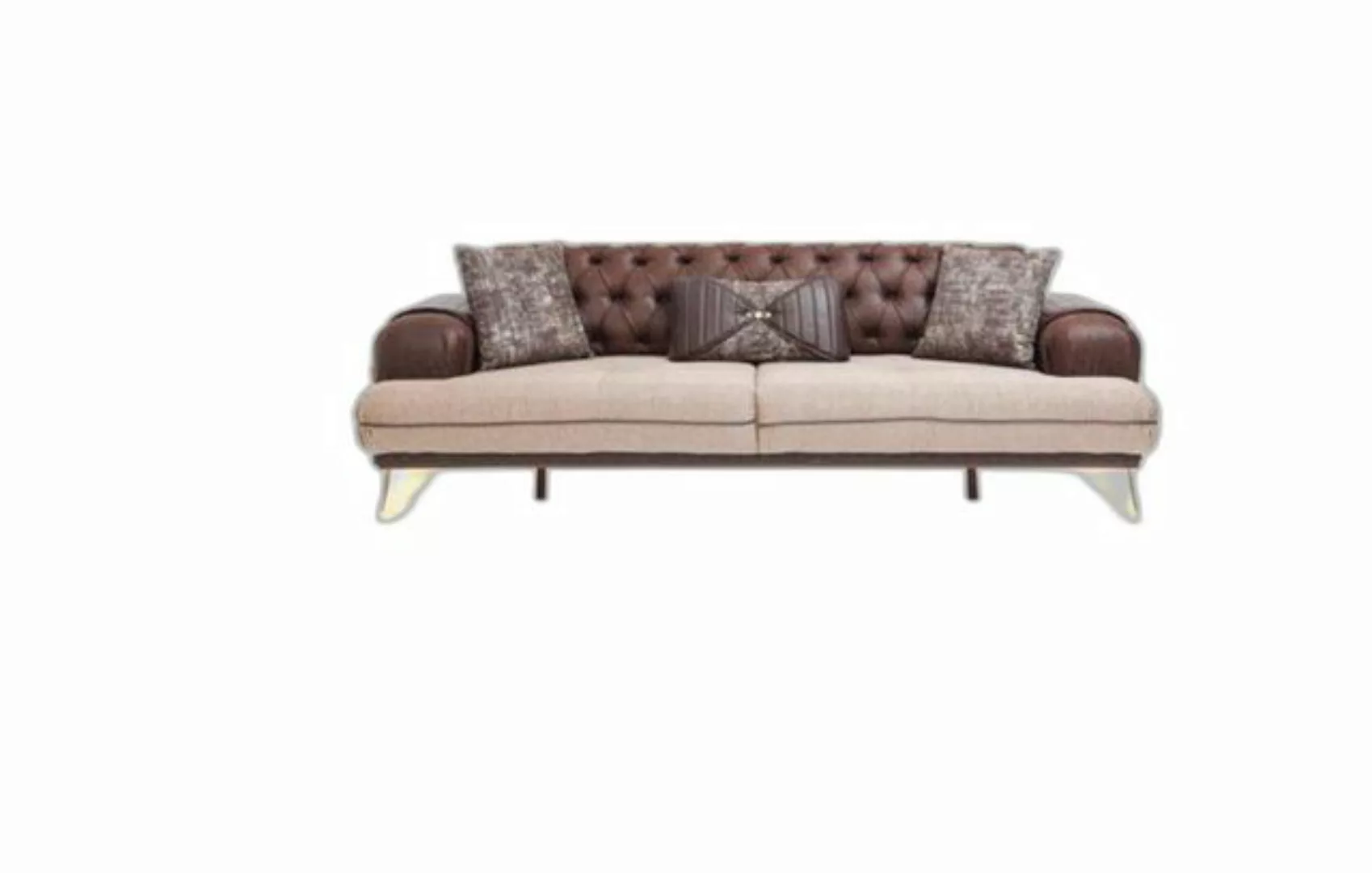 Xlmoebel Chesterfield-Sofa Dreisitzer Sofabank Möbel Italienisches Stil Sit günstig online kaufen