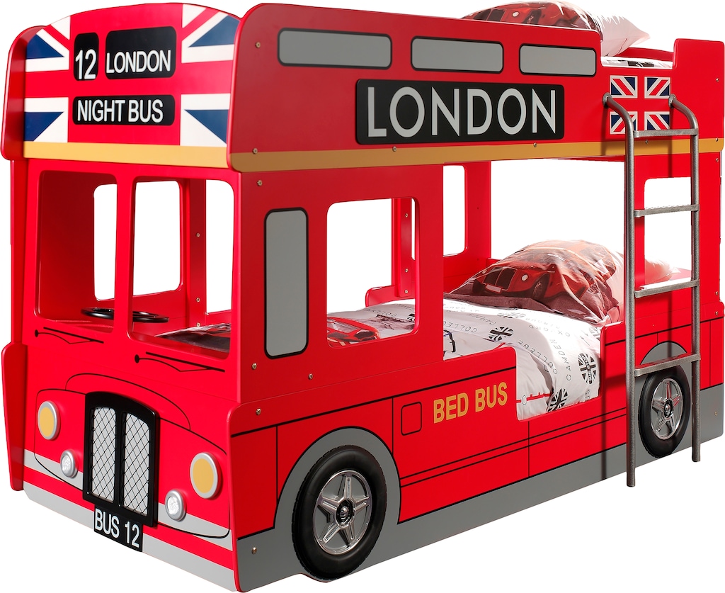 Vipack Etagenbett "London, in Londoner Stadtbuss-Optik, das Highlight im Ki günstig online kaufen