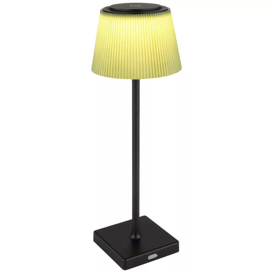 GLOBO LED-Tischleuchte braun mattschwarz Metall Kunststoff H/D: ca. 38x13 c günstig online kaufen