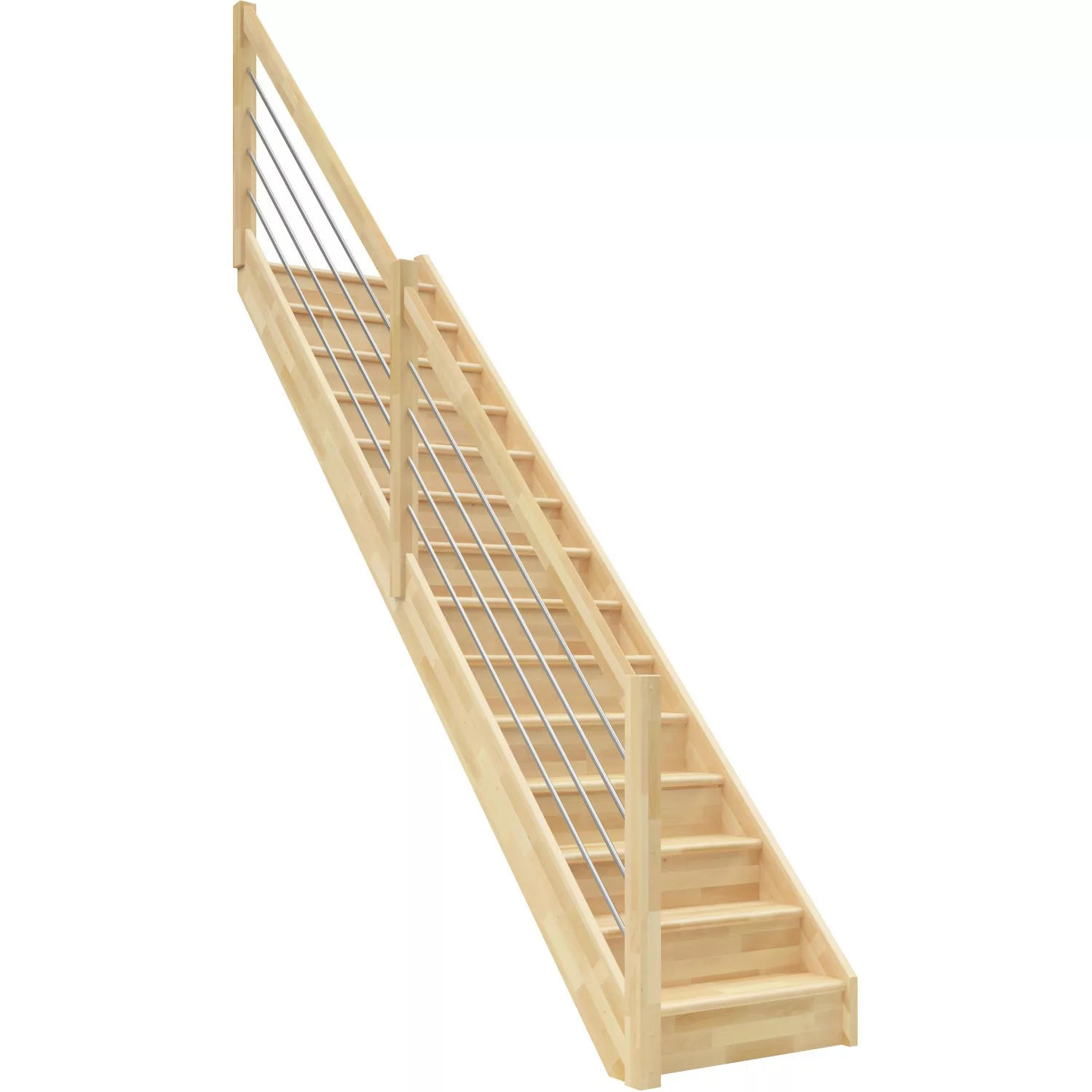 Dolle Raumspartreppe Paris Gerade 83,5 cm Setzstufen Buche P-Geländer FSC® günstig online kaufen