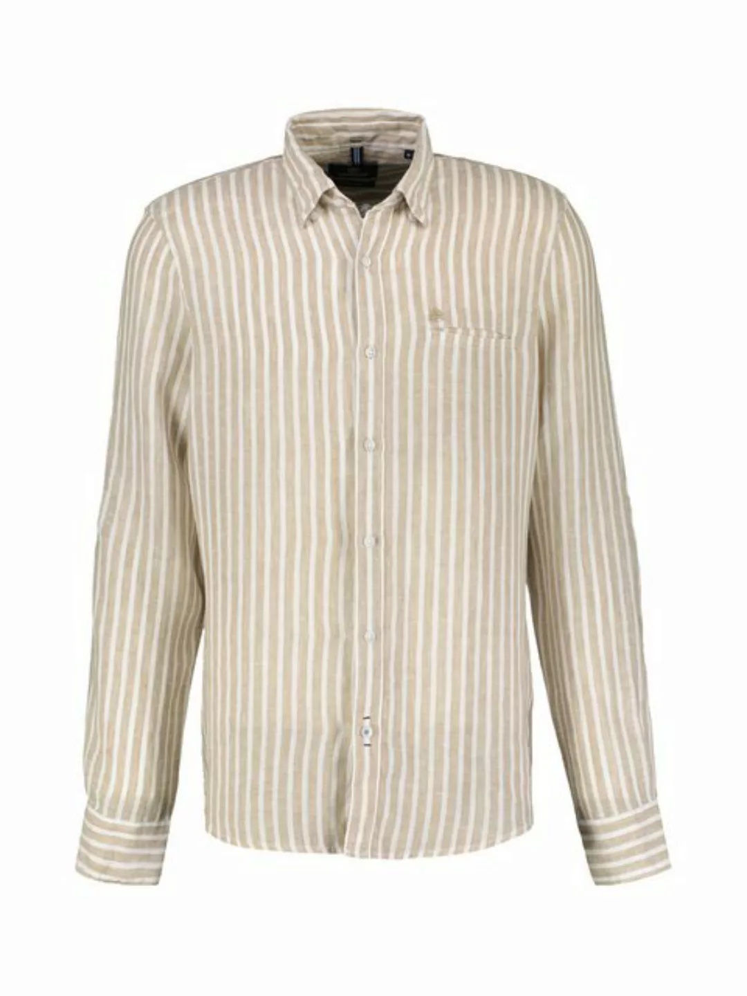 LERROS Langarmhemd "LERROS Gestreiftes Langarmhemd in Leinenmischung" günstig online kaufen