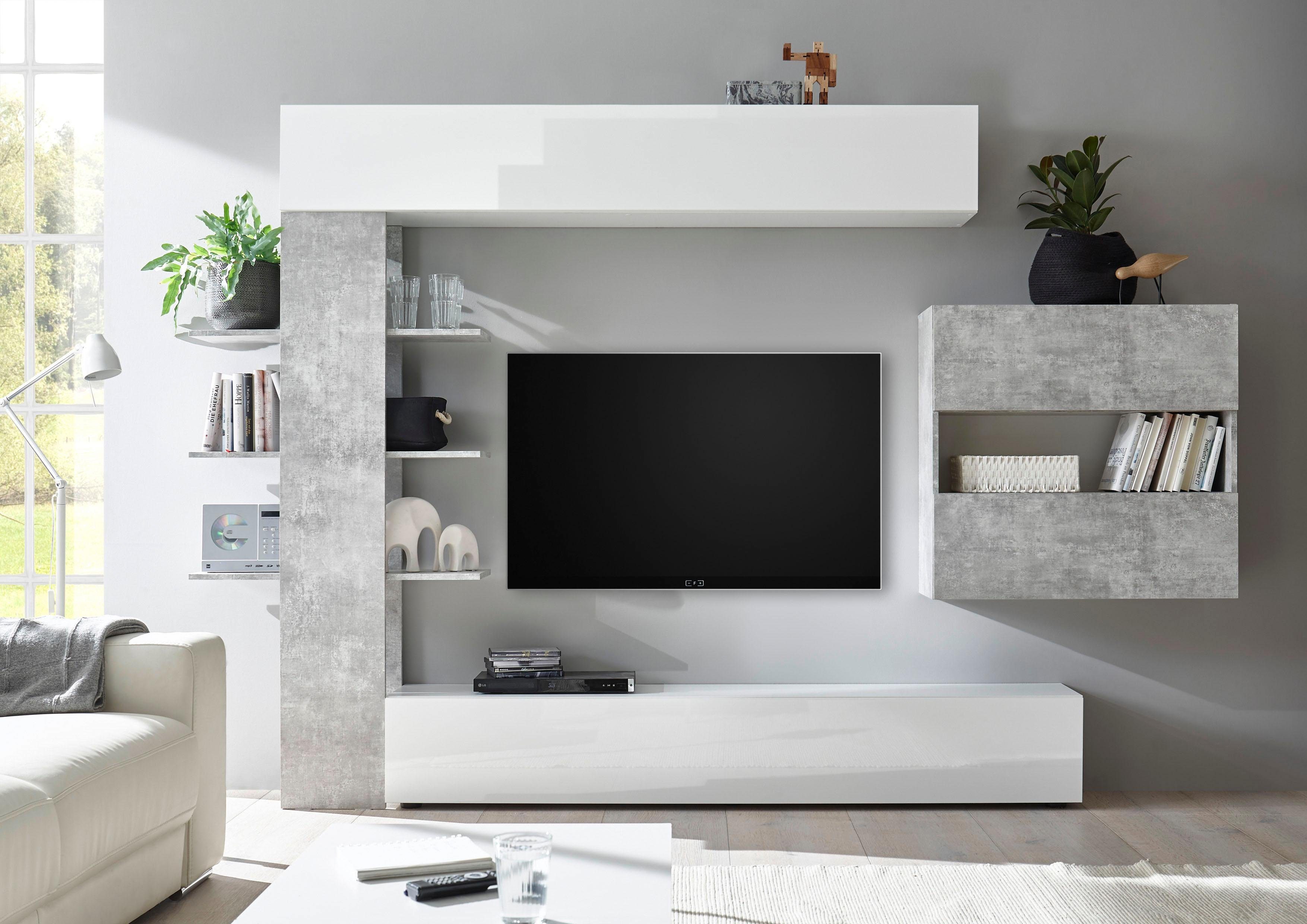 INOSIGN Wohnwand "Sorano", (Set, 4 St.), mit Hängeschrank günstig online kaufen