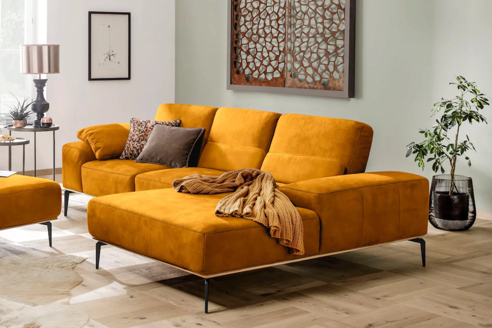 W.SCHILLIG Ecksofa "run, Designsofa mit tollem Sitzkomfort, bequem, L-Form" günstig online kaufen