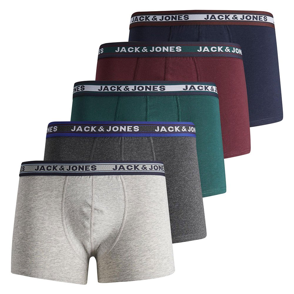 Jack & Jones Black Friday Boxershort 5 Paar XL Dark Grey Melange / Detail L günstig online kaufen